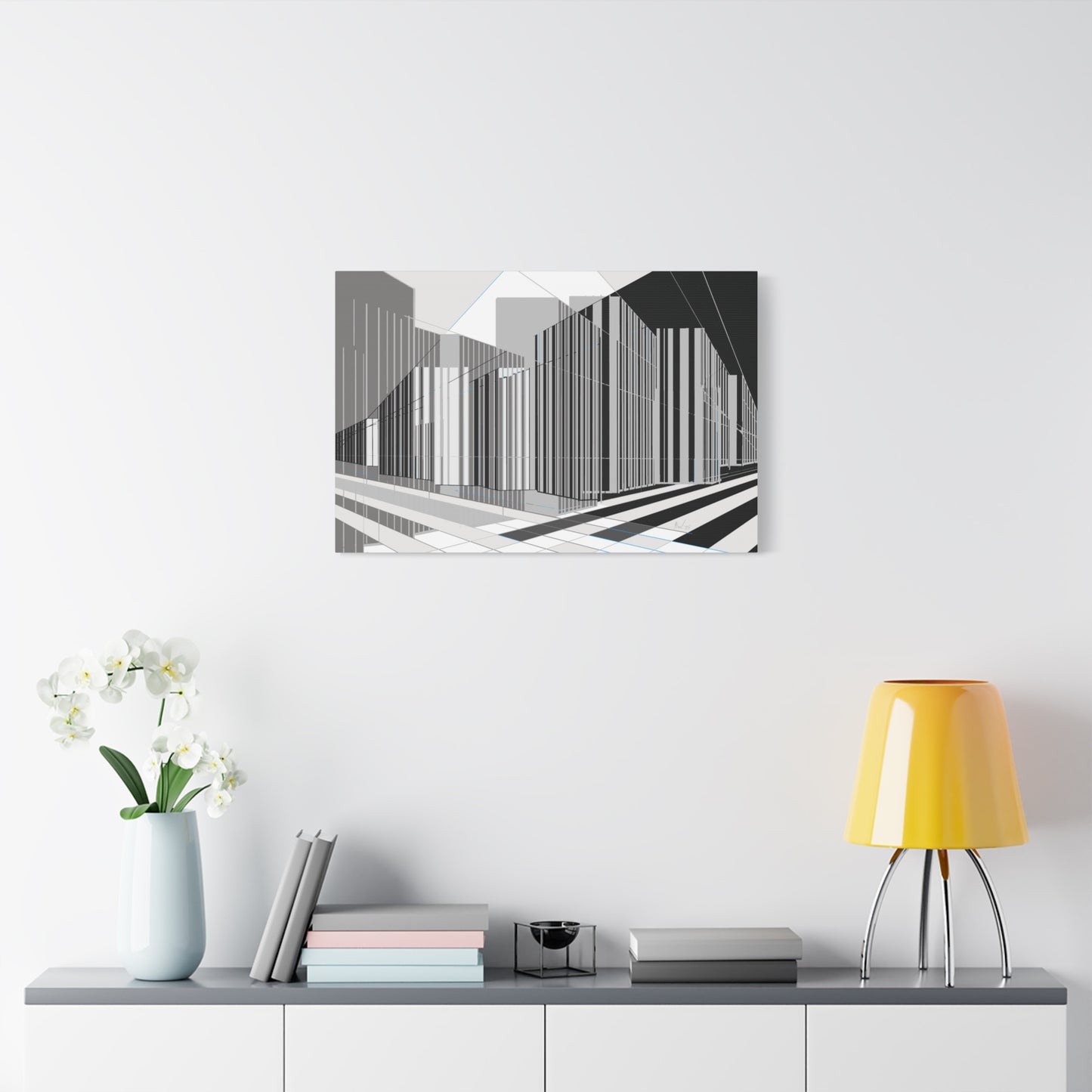modern city-inspired wall decor set for bedroom