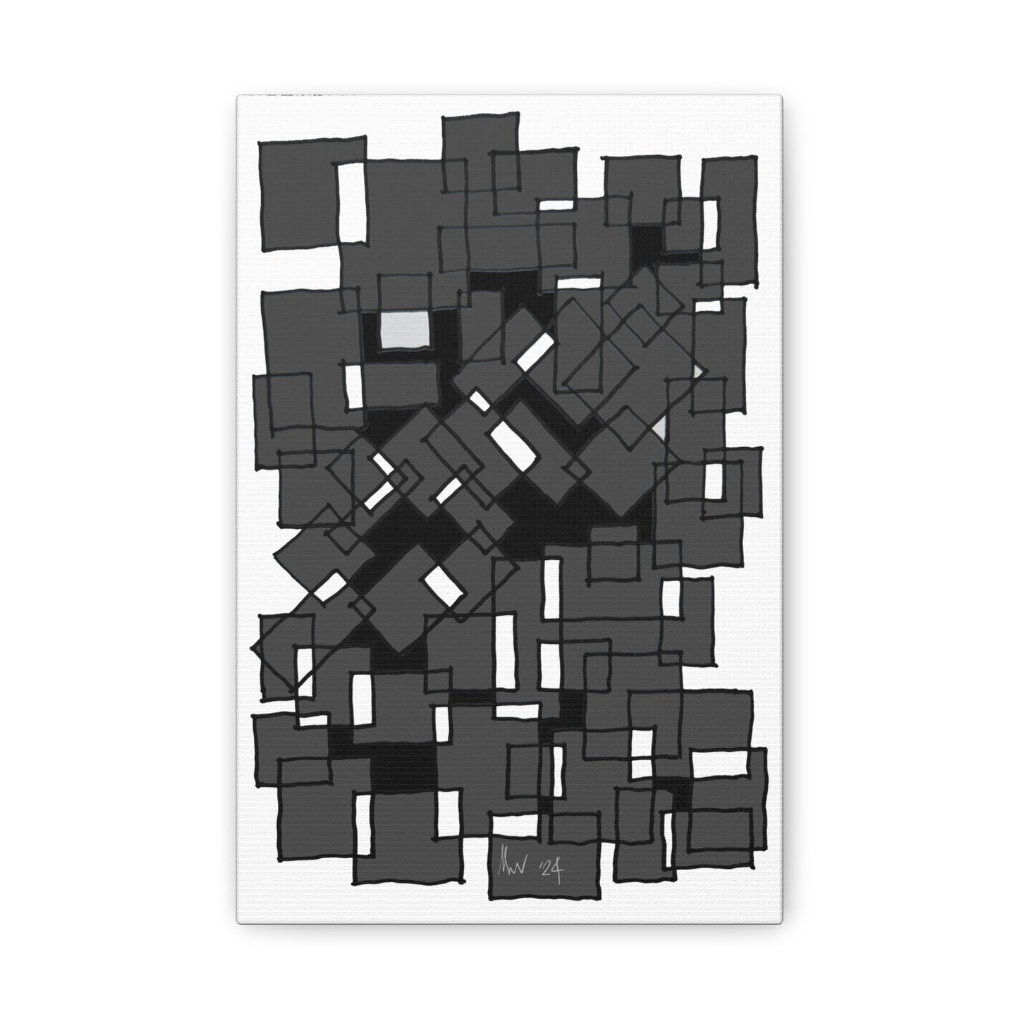 Blocks- secret map (A)- Classic canvas (Free shipping in Australia)