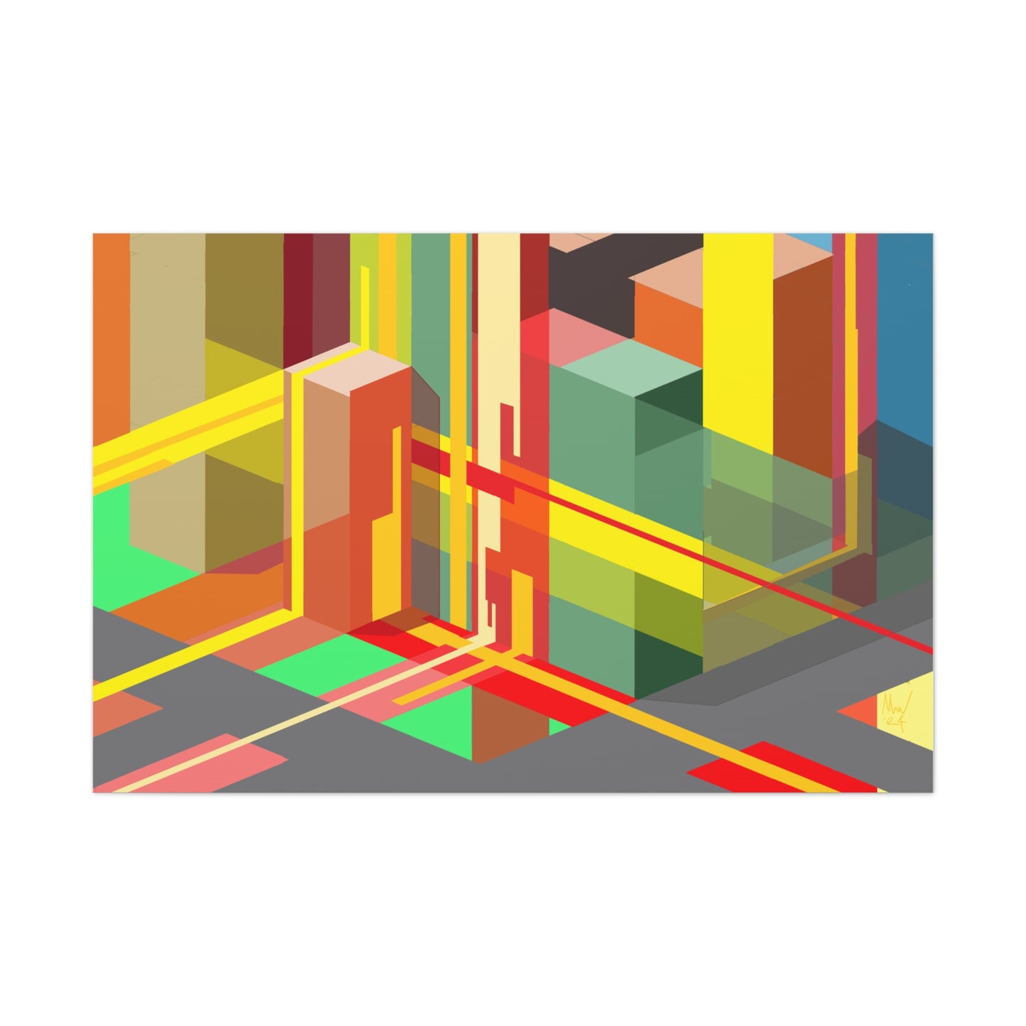Urban complexity (A)- sunrise- Classic canvas (Free shipping in Australia)