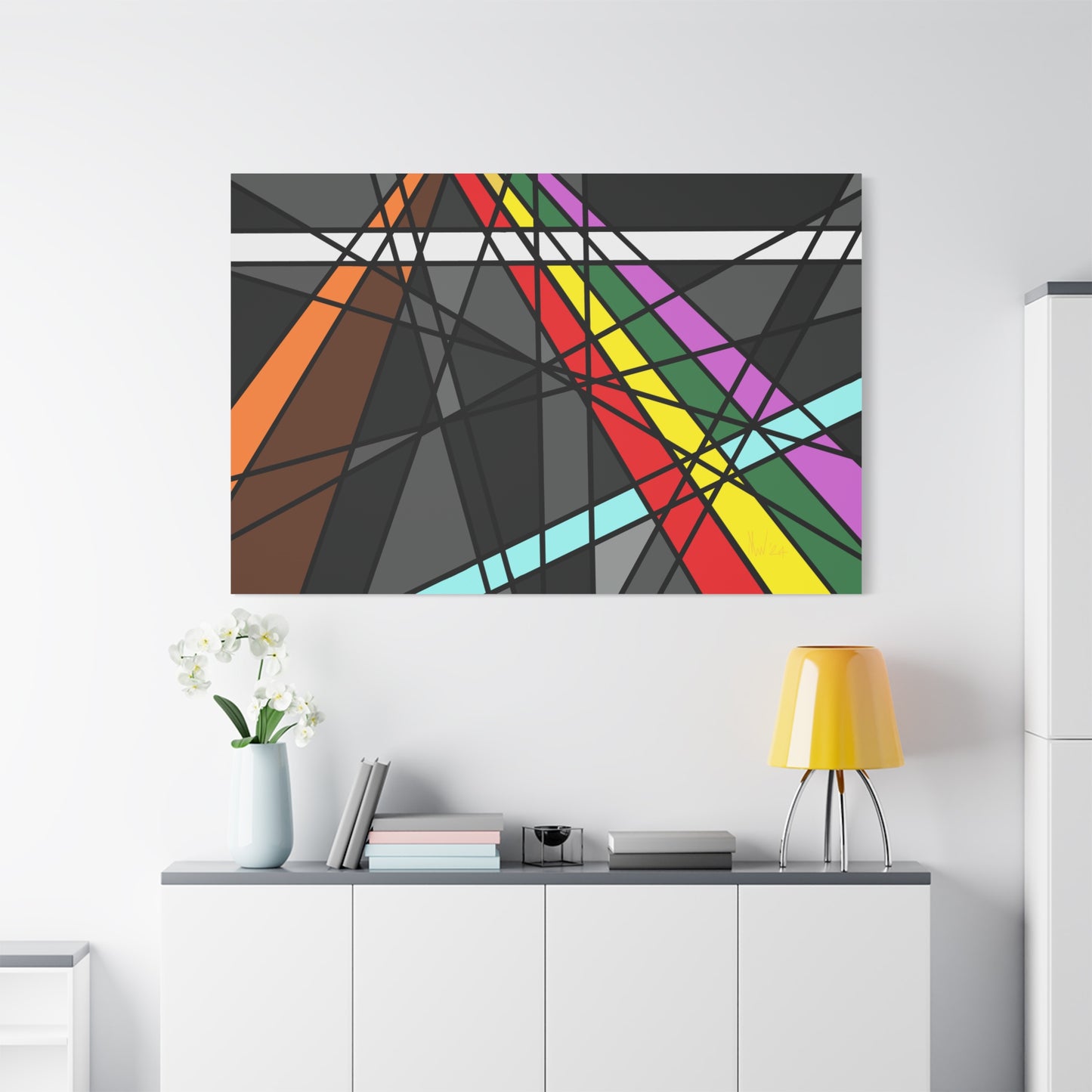 Geometric Paths (group of 3)- free shipping in US and Europe
