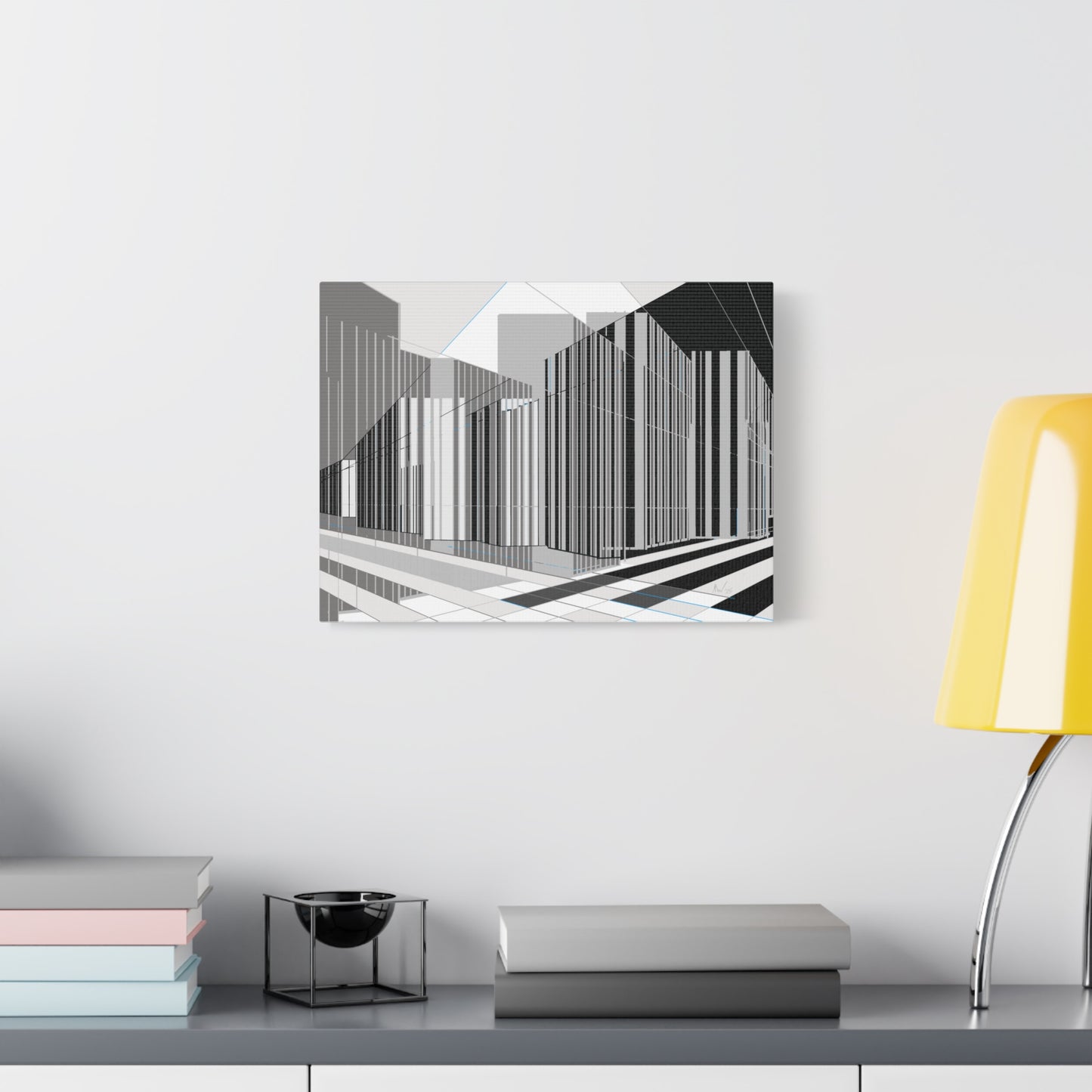 modern city-inspired wall decor set for bedroom