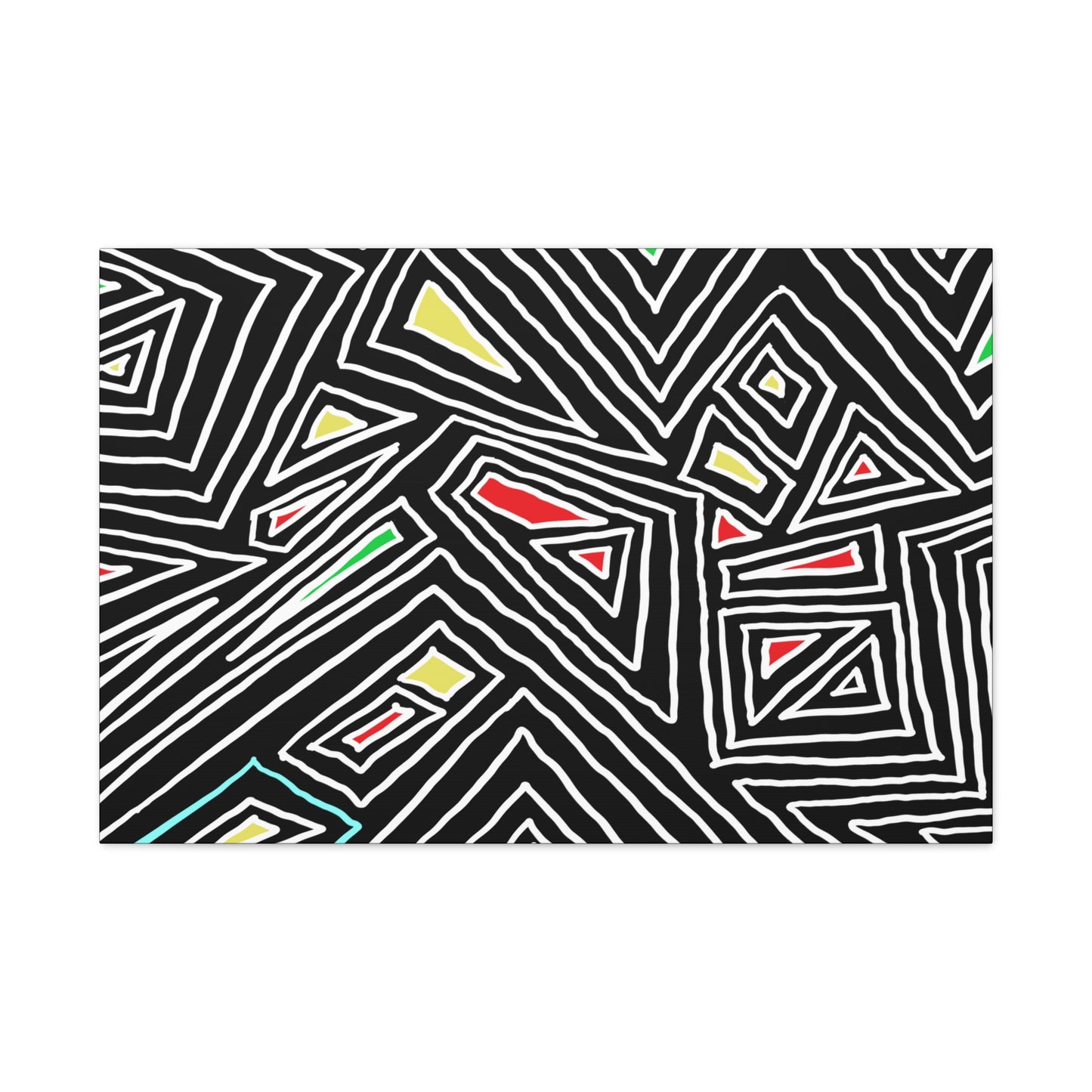 Canvas Gallery Wraps- Jagged lines on black