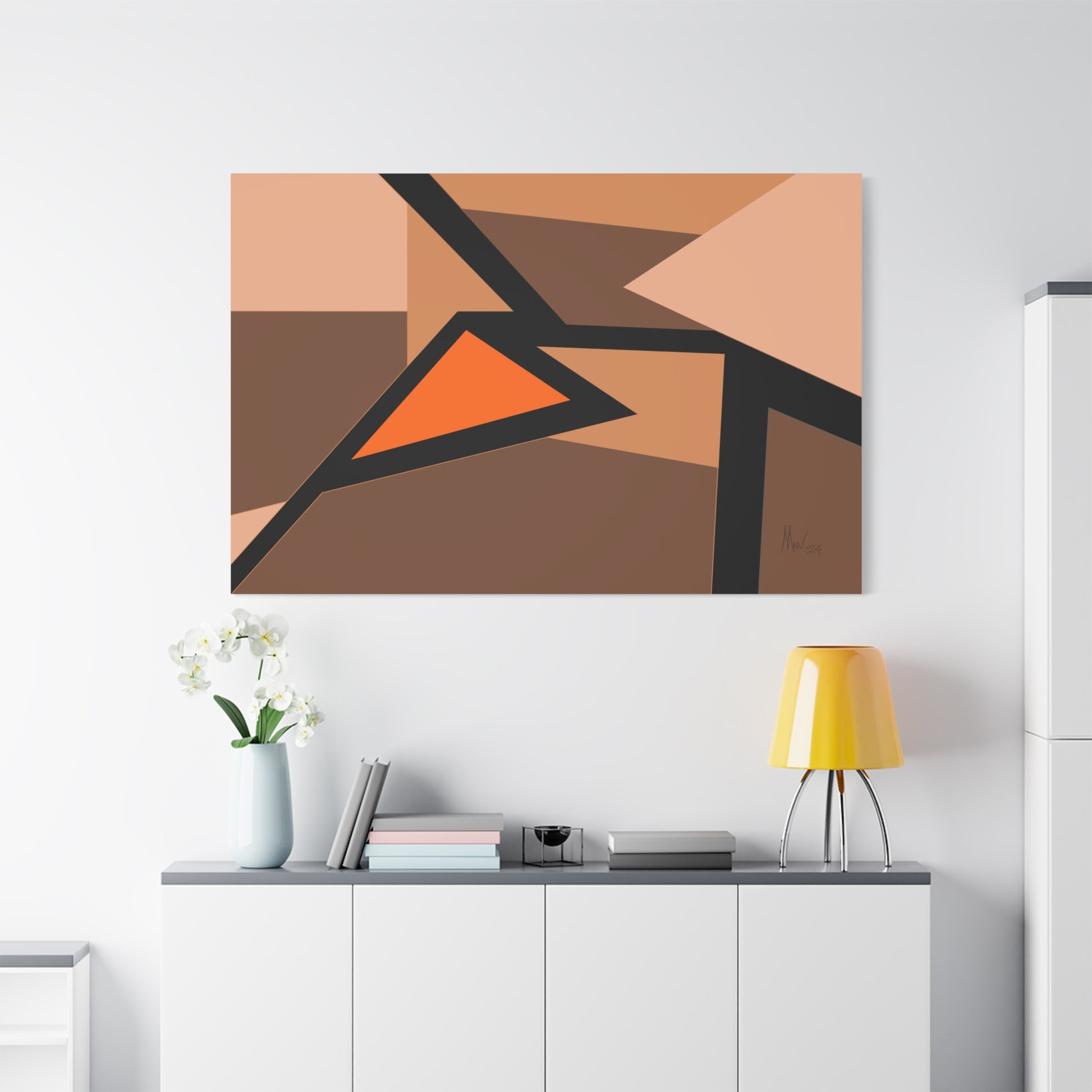 gallery wall set of 4 geometric artwork for home decor