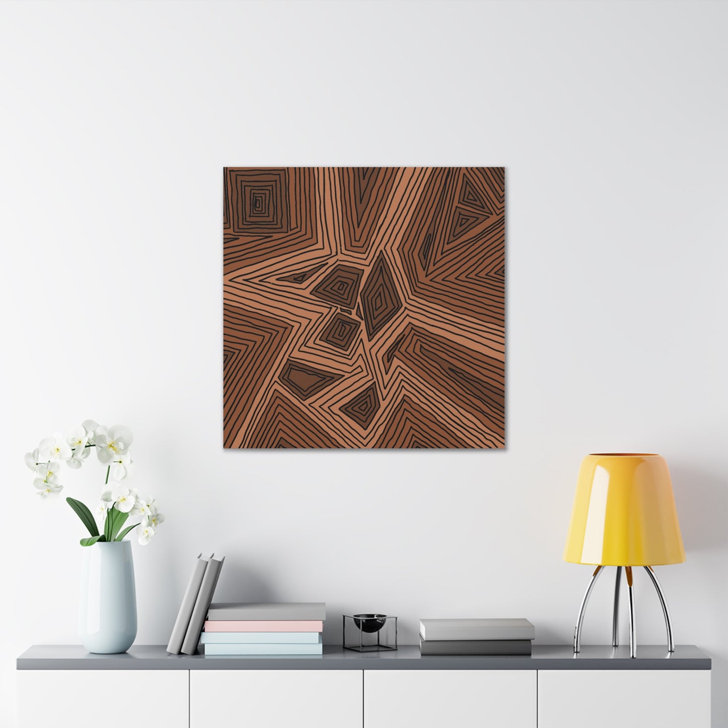 Canvas- Brown toned lines (FM)