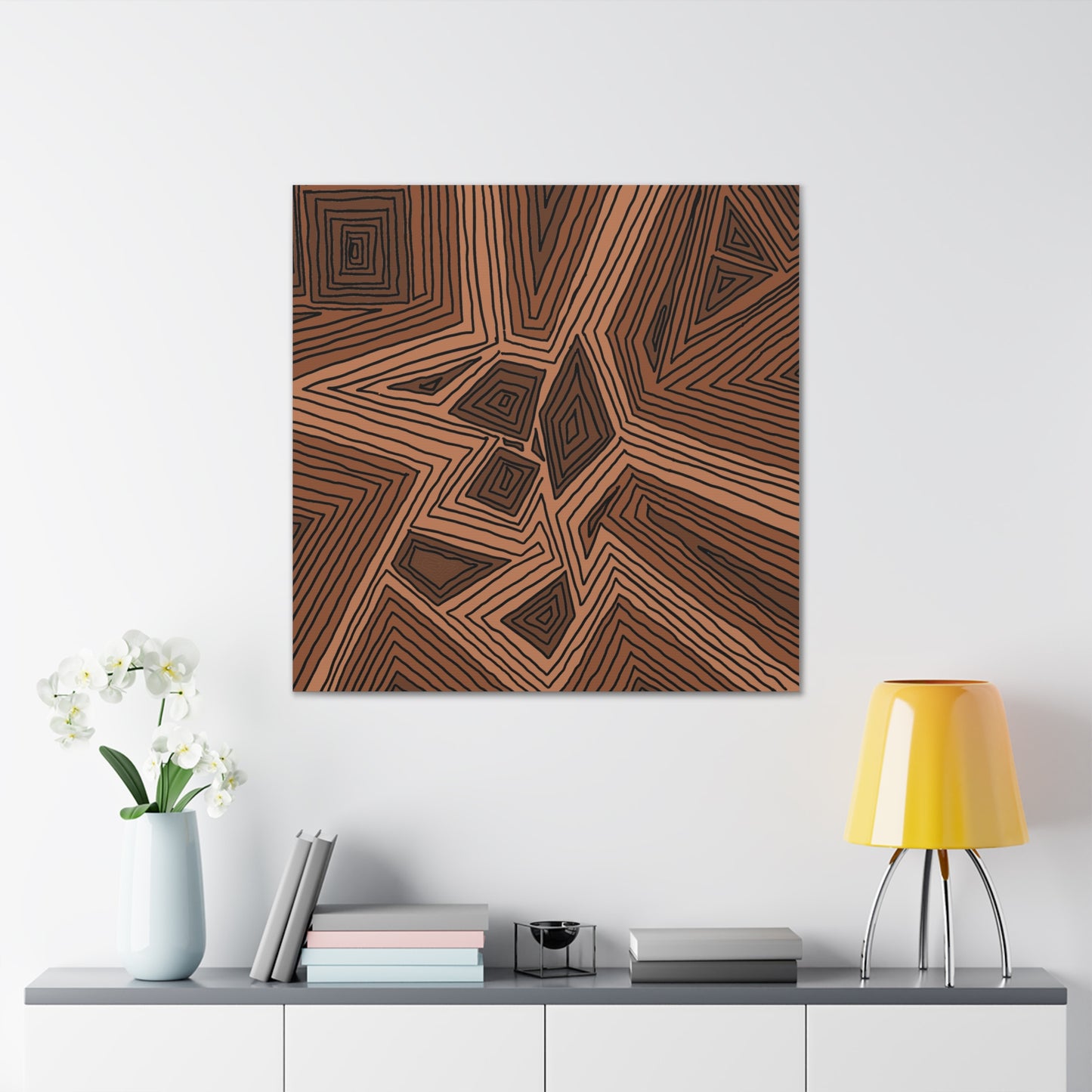 Canvas- Brown toned lines (FM)