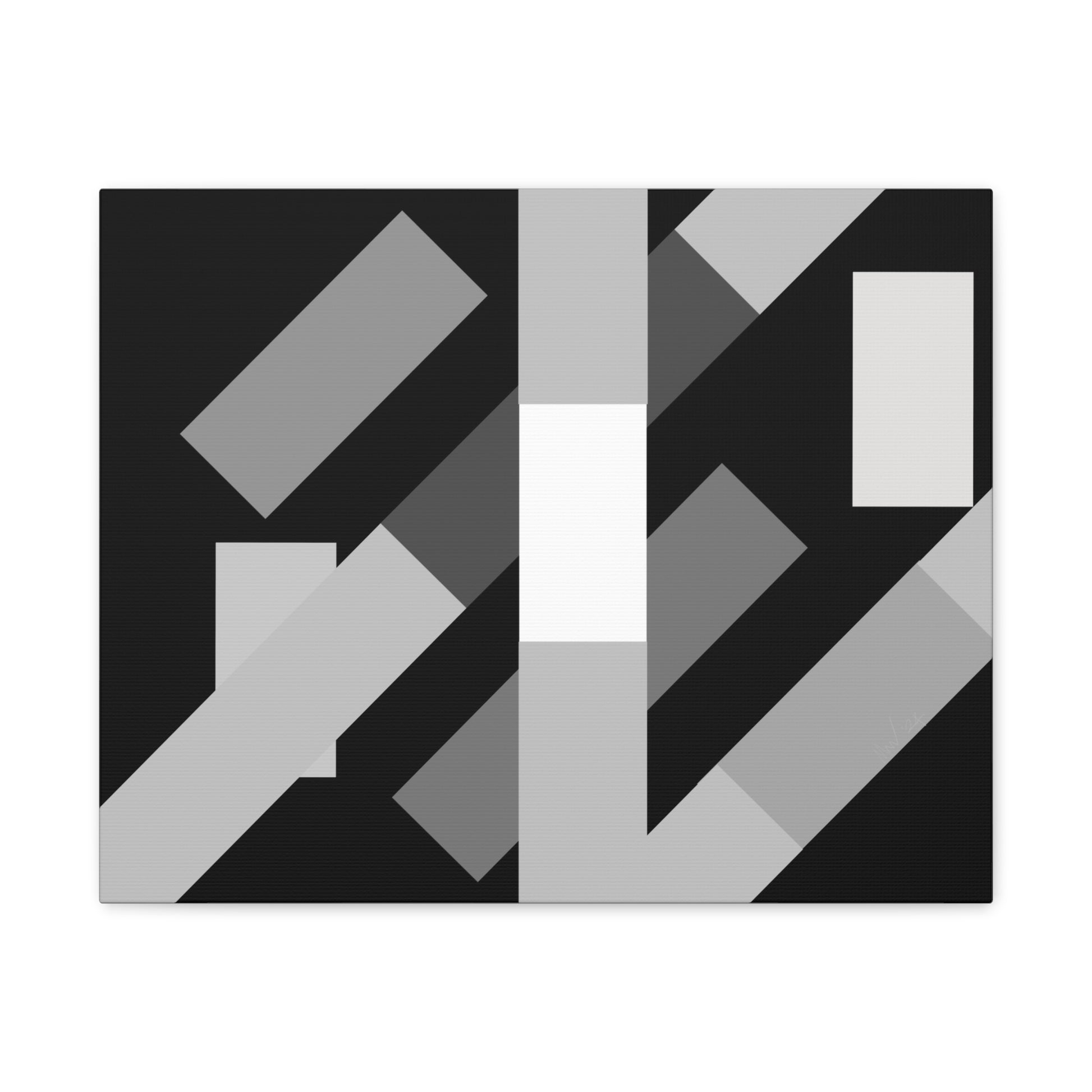 abstract geometric flyover canvas artwork
