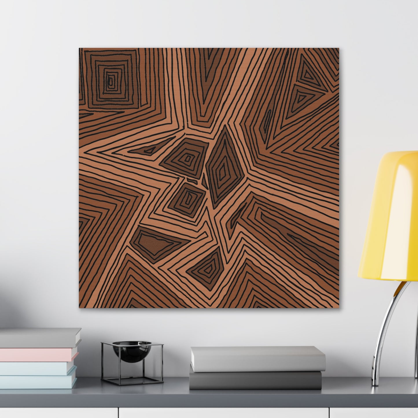 Canvas- Brown toned lines (FM)