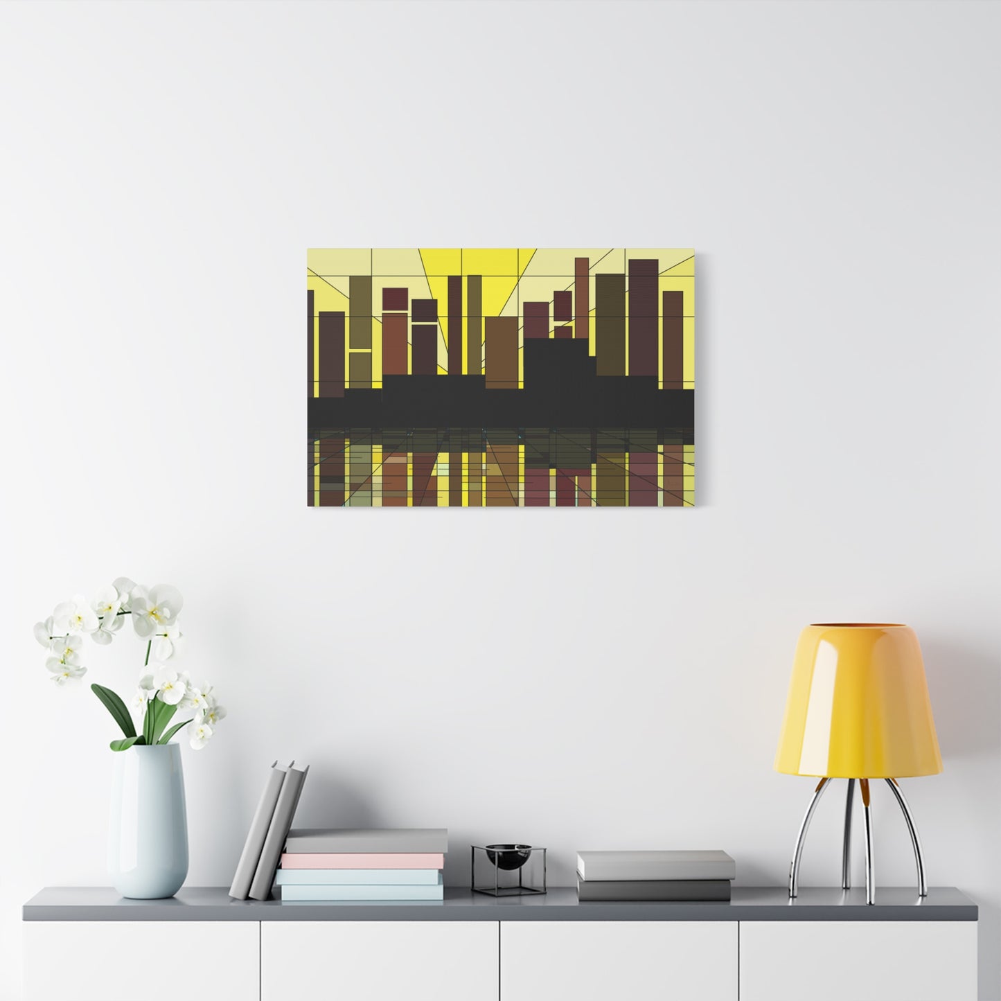 Waterfront urbanscape at dawn (U)- Free shipping in the US