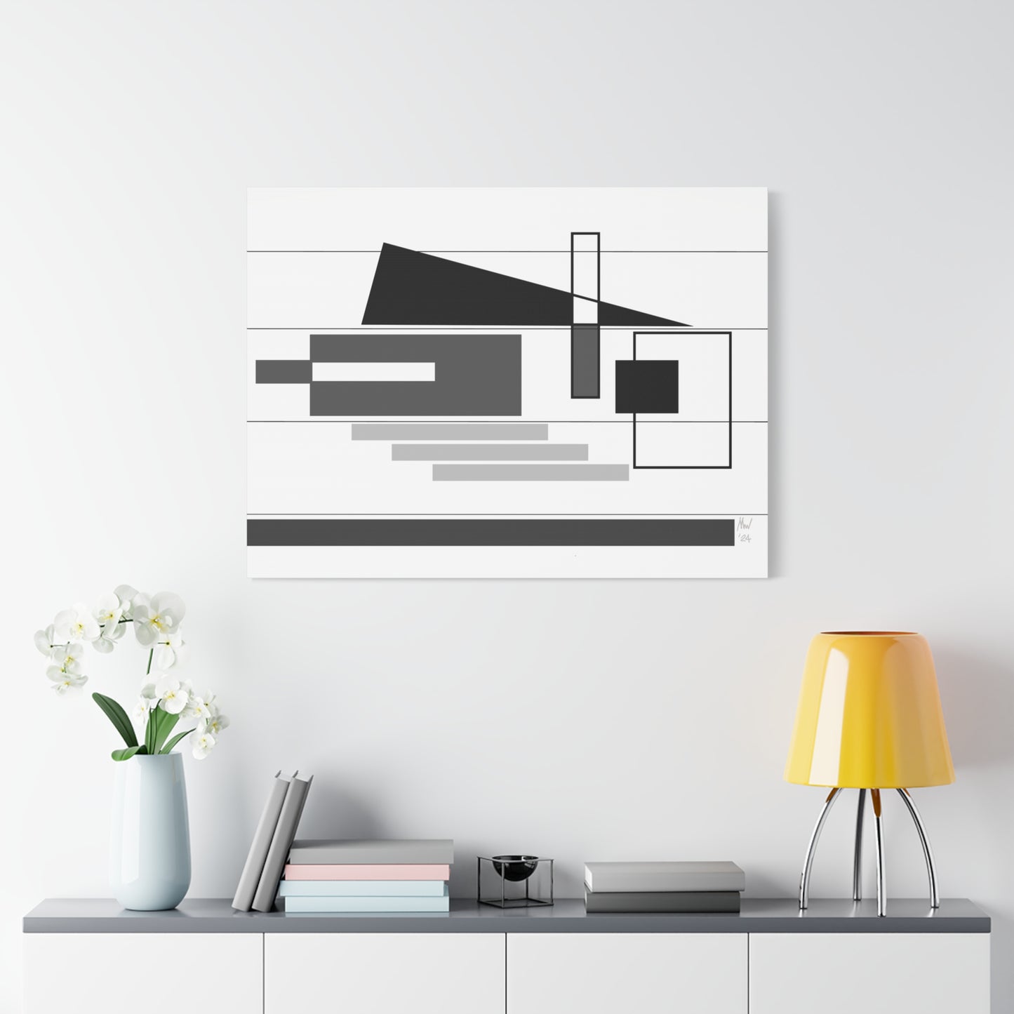 Black and white poise (A)- Classic canvas (Free shipping in Australia)