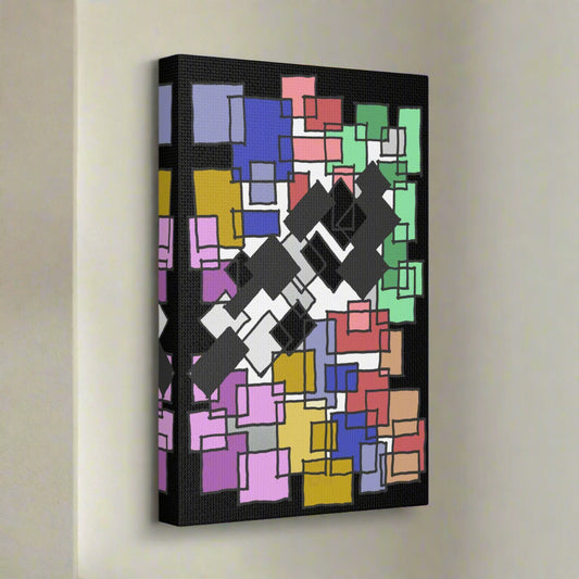 Blocks cross purposes (A)- Classic canvas (Free shipping in Australia)