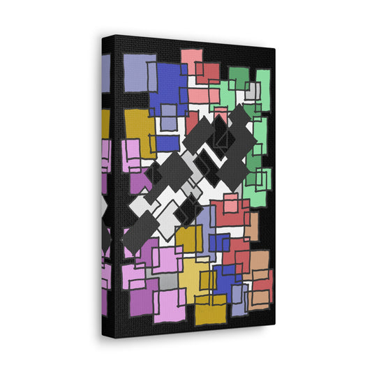 Blocks cross purposes (A)- Classic canvas (Free shipping in Australia)