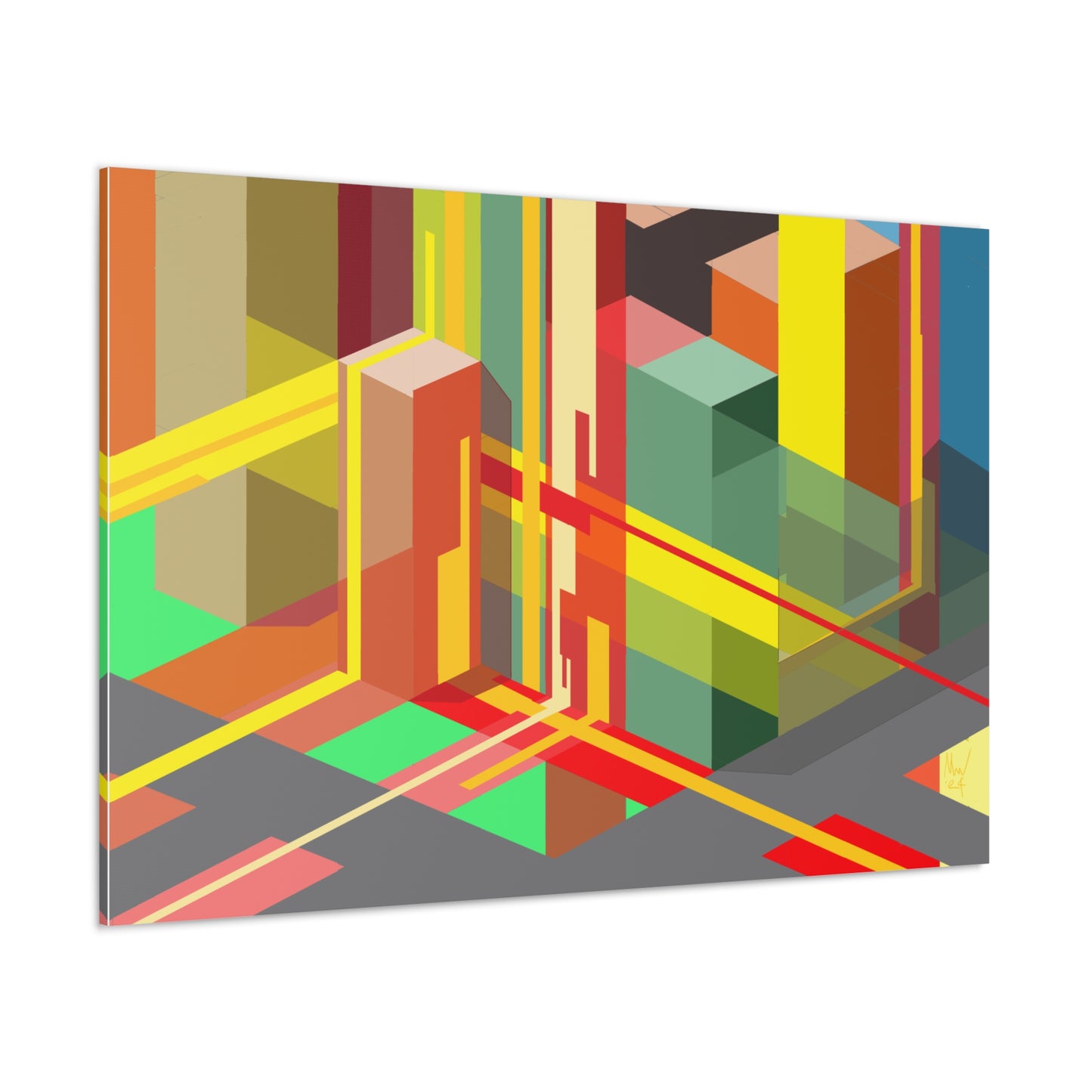 Urban complexity (A)- sunrise- Classic canvas (Free shipping in Australia)