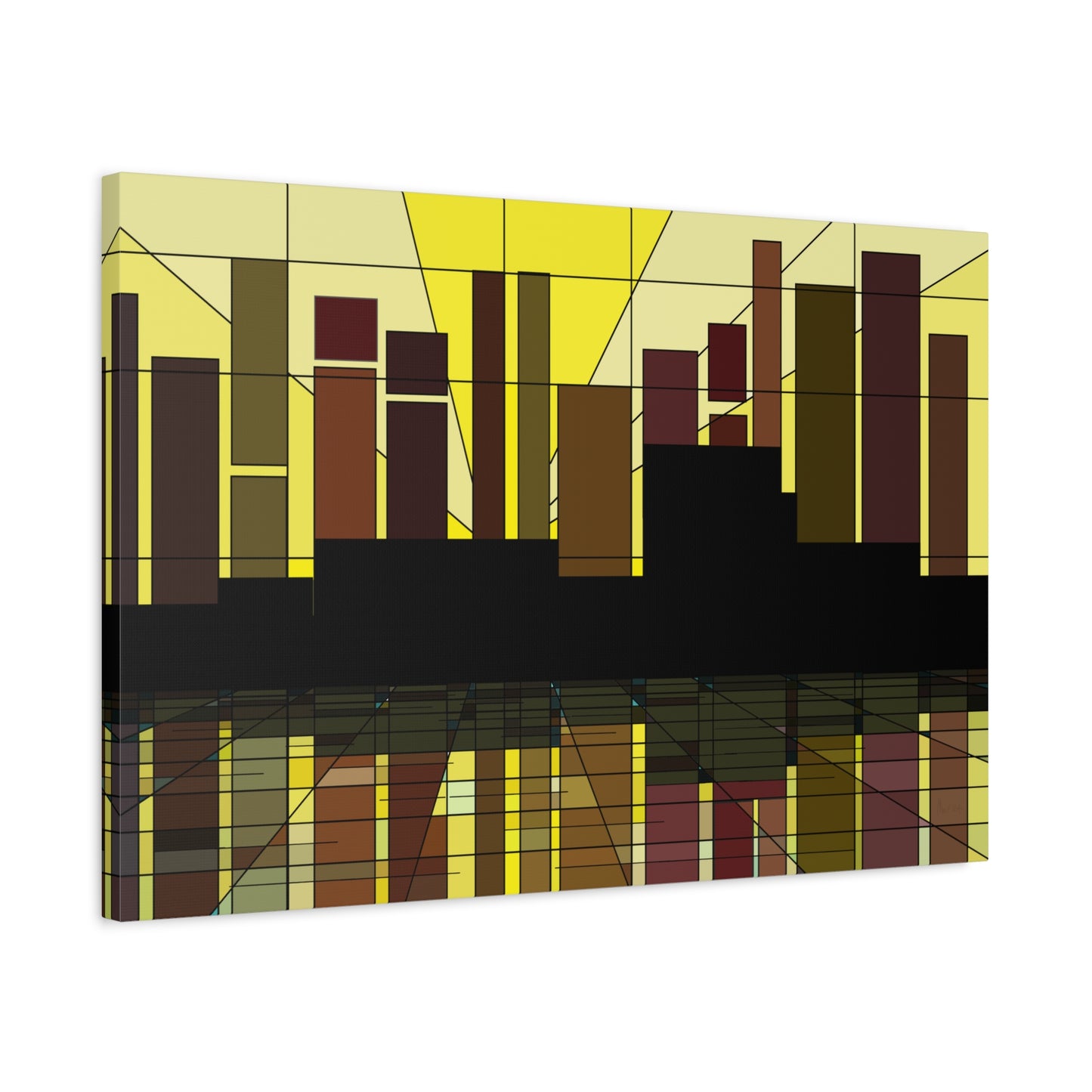 Waterfront urbanscape at dawn (U)- Free shipping in the US