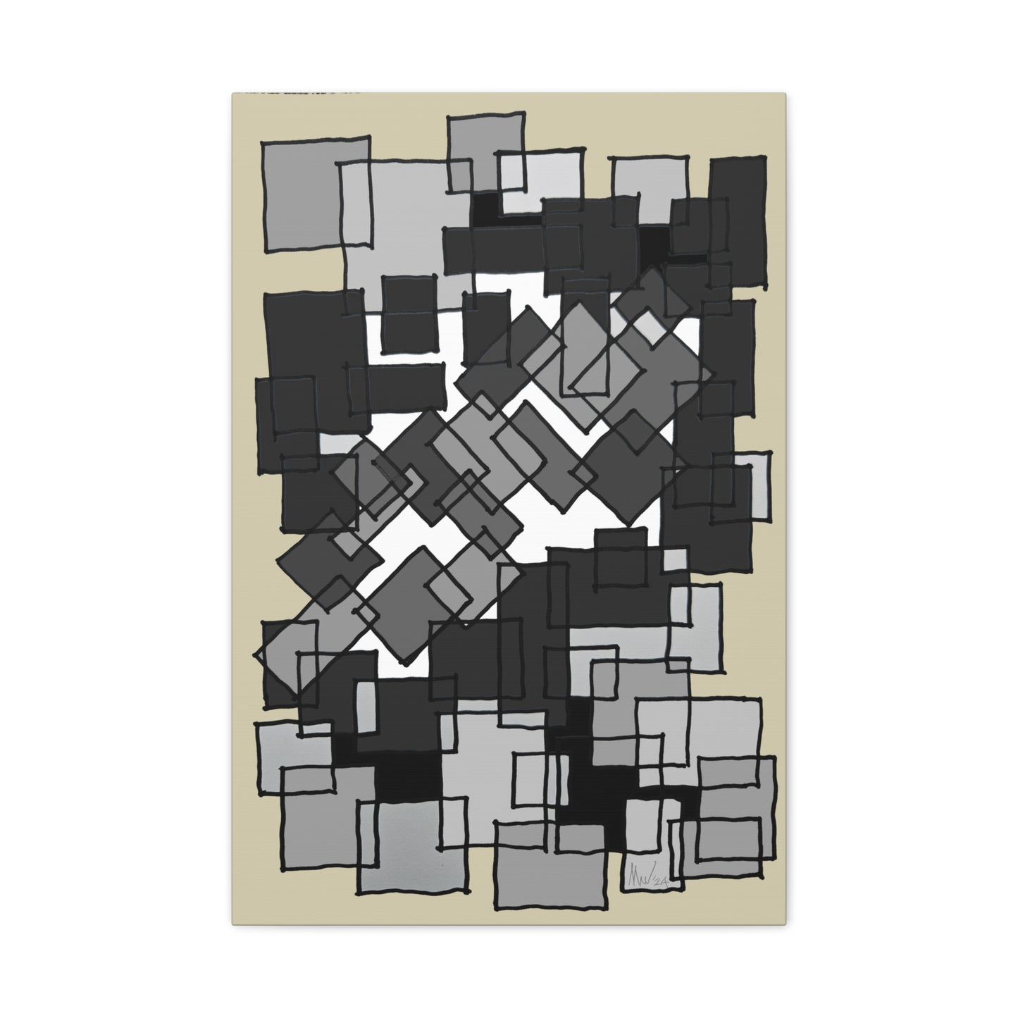 Blocks puzzle (A)- Classic canvas (Free shipping in Australia)