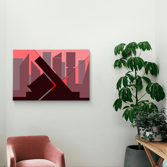 Lateral future dusk urbanscape (U)- Free shipping in the US.
