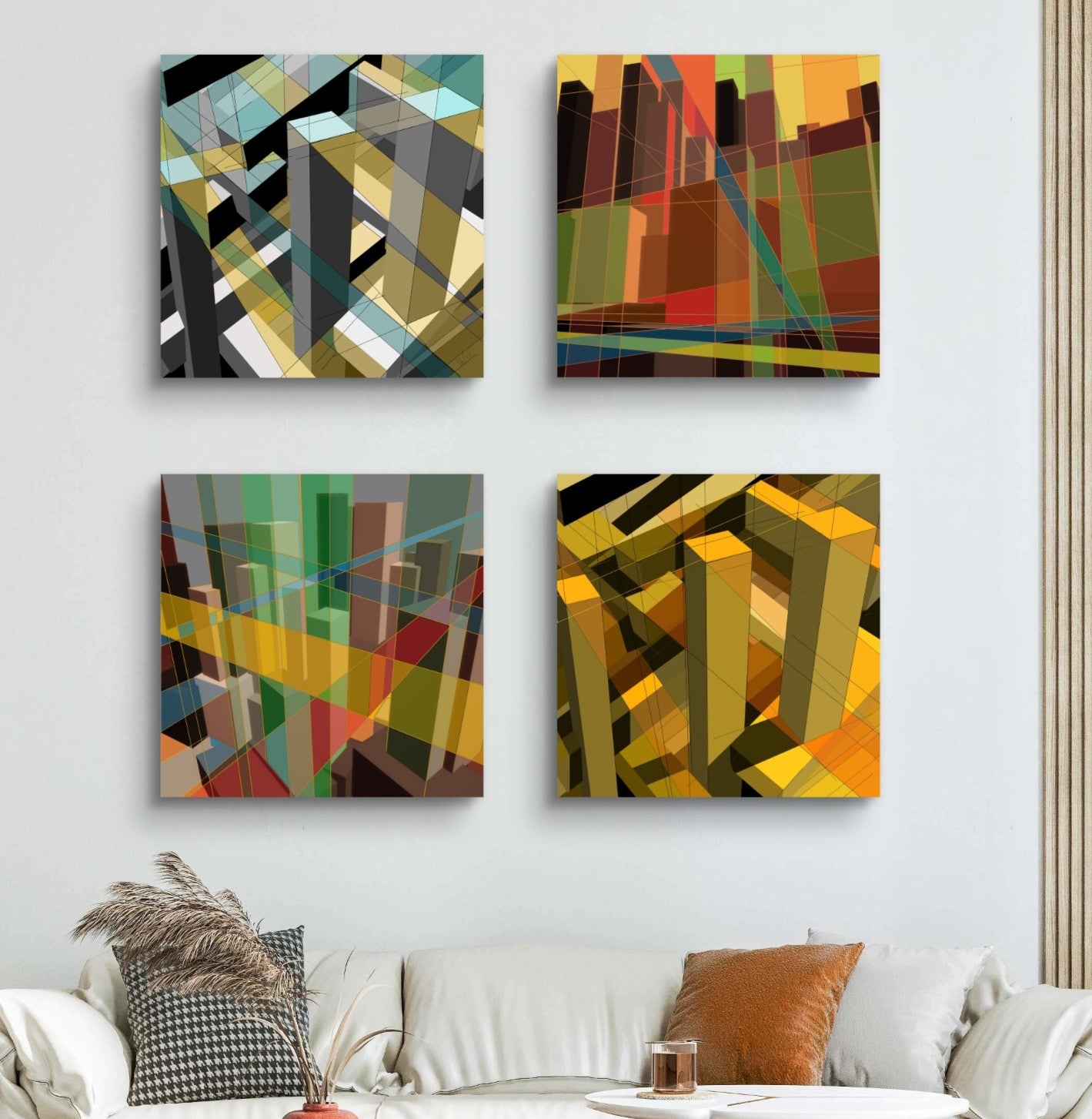 City precinct gallery wall set of 5 prints