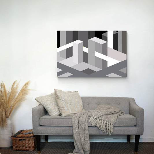 Urban complexity- monotone (A)- Classic canvas (Free shipping in Australia)