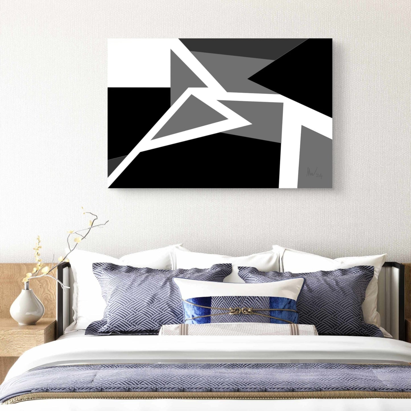 gallery wall set of 4 geometric artwork for home decor