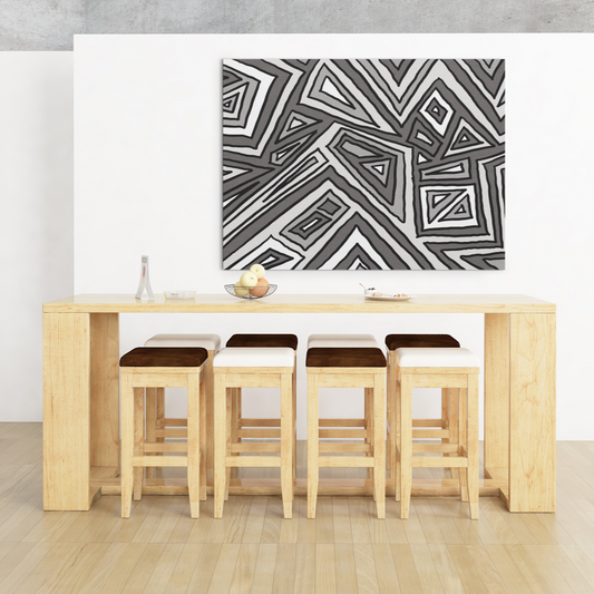 Canvas Gallery Wraps- Grey line and shape