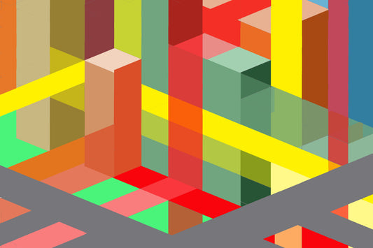 Urban-wide vibrant complexity (group of 3)- Free shipping in Australia (A)